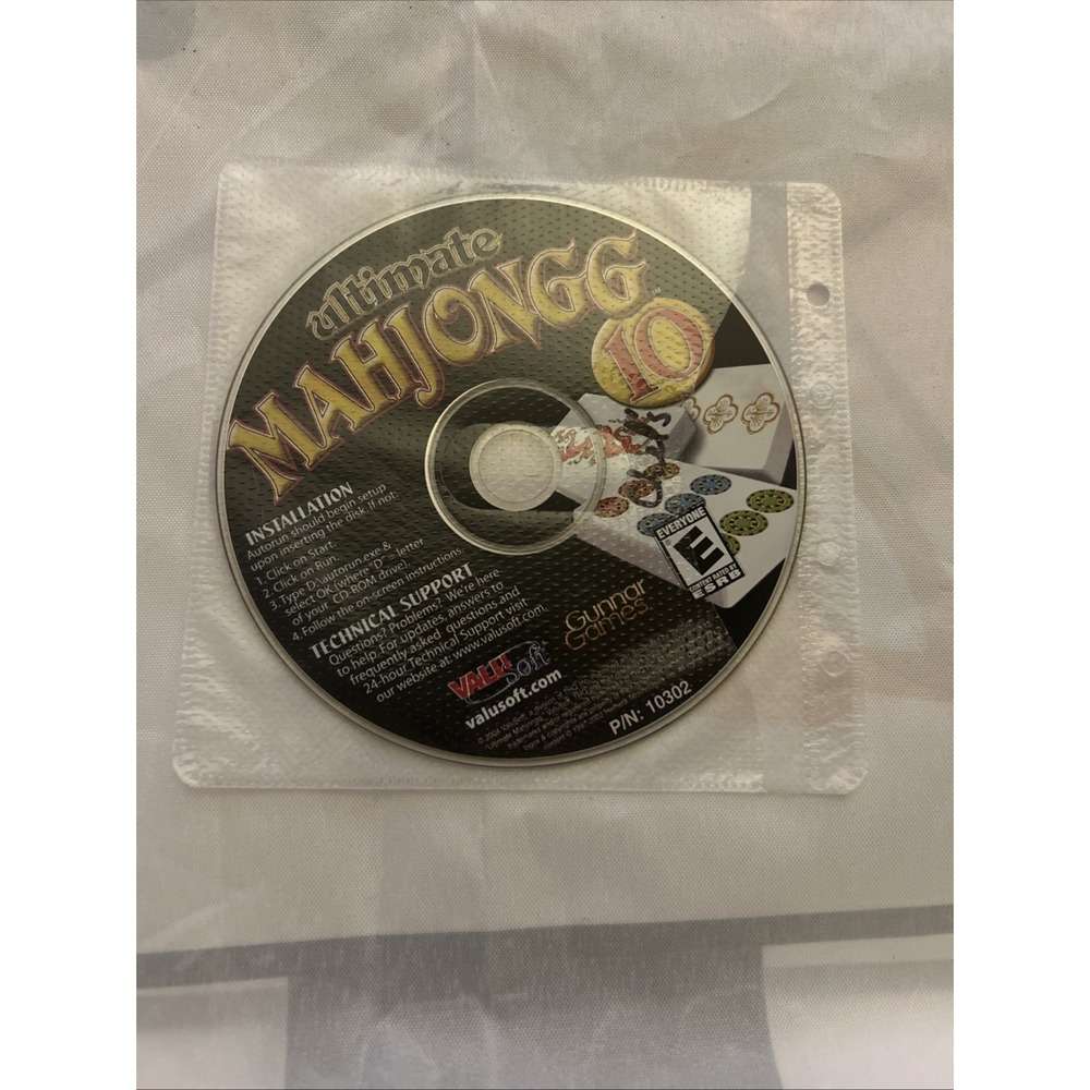 Ultimate Mahjongg (10 Ways to‎ Play) PC CD-ROM! Disc Only!